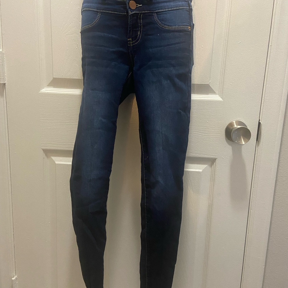 High waist 3 button jeans